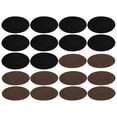 thumbnail image 1 of Sailing Parches ovalados adhesivos flocados para planchar - Reparación y decoración de telas de bricolaje (10 pares - Negro y café), 1 of 10