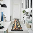 thumbnail image 4 of Yayeee Runner Rug for Bedroom 2'x6' Machine Washable Hallway Non Slip Mat, Black Sardines Pattern, 4 of 8