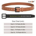 thumbnail image 7 of SUOSDEY Nickle Free Leather Belts for Men Brown Belts for Jeans with Plastic Buckle, 7 of 7