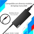 thumbnail image 2 of Cargador Para Laptop VIMI Compatible Para Dell 19.5V 3.34A, 2 of 9