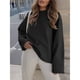 thumbnail image 5 of Suéter Informal de Punto Afelpado de Larga Extragrande para Mujer, Ropa de Otoño Negro XL, 5 of 8