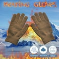 thumbnail image 2 of BKQCNKM Winter Accessories Gloves for Cold Weather Warm Gloves Men's and Women's Winter Thick Warm Knitted Gloves Cycling Gloves Coffee, 2 of 2