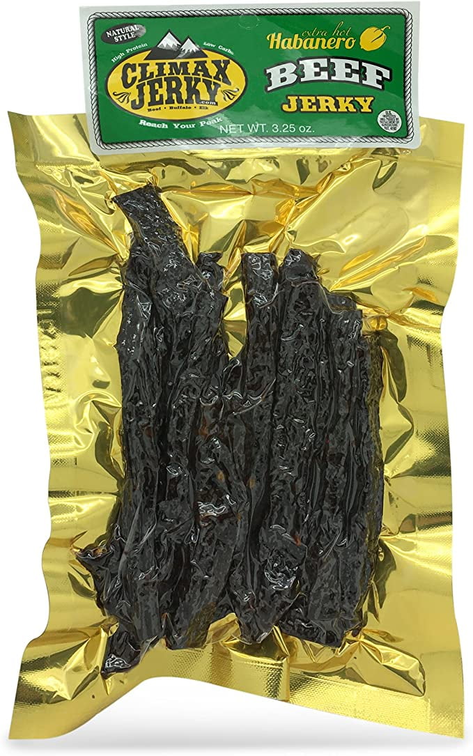 Climax Jerky Premium Thin Cut 3.25 OZ. EXTRA HOT Habanero - Walmart.com