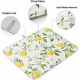 thumbnail image 6 of Summer Lemon Dish Drying Mat for Kitchen Counter, Yellow Botanical Spring Floral Country Baby Bottle Microfiber Drying Pad, Absorbent Coffee Cup Dishes Drainer Mats 18"x24", 2 Pcs, 6 of 6