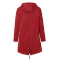 thumbnail image 2 of Winter Red Solid Raincoat Hooded Outdoor Rain Windproof Jacket Women’S Jackets Women'S Coat, 2 of 3
