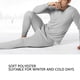 thumbnail image 3 of Conjunto De Ropa Interior Térmica Para Hombre Calzoncillos Largos Con Cuello Redondo Y Parte Superior De Tela Elástica Con Mangas Largas Que Mantienen El Calor En Invierno, 3 of 7