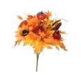 thumbnail image 4 of Ramo de flores artificiales de otoño con hojas de arce artificiales para jardín, para exteriores, damas de honor, inauguración de la casa, granja, ofi Estilo A, 4 of 8