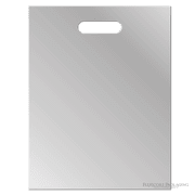 Clear Frosted Plasic Bags With Handles, 12"x15", 100ct