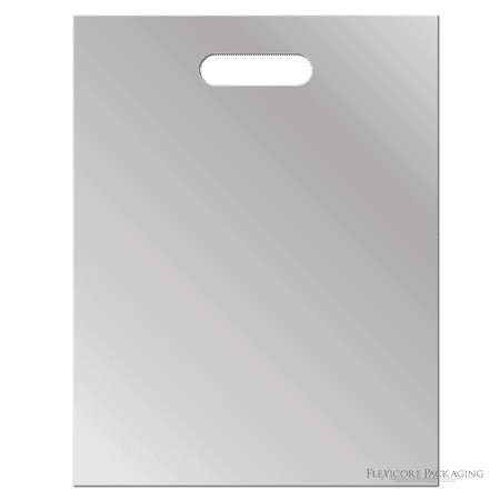 Clear Frosted Plasic Bags With Handles, 12"x15", 100ct