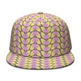 thumbnail image 2 of Streetwear Flat Brim Cap - Retro Geometric Snapback Hat, Fashionable Unisex Fit with Breathable Eyelets for All-Day Wear, 2 of 7