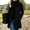 #12Black, variant on Women’s Warm Midi Coat Winter Single Breasted Peter Pan Collar Pea Coats with Satin Lining