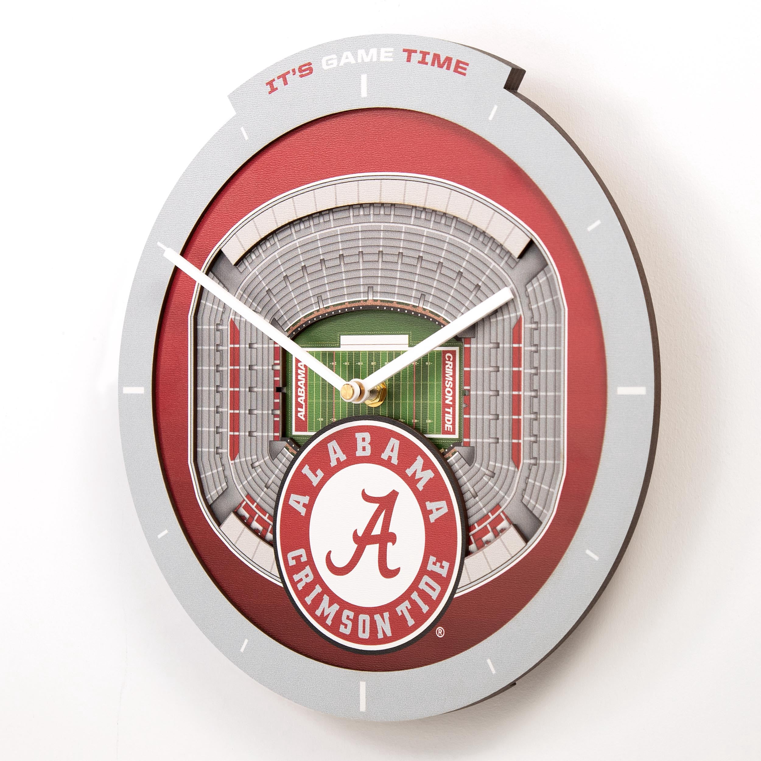 YouTheFan NCAA Alabama Crimson Tide Stadiumview 3D Wall Clock