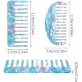 thumbnail image 2 of SHENMO 2 Pieces Powder Wide Tooth Comb Set, Large Detangling Comb Without Handle Anti-Static Shower Detangling Comb Hair Salon Comb for Straight Hair Curly Hair, 2 of 5