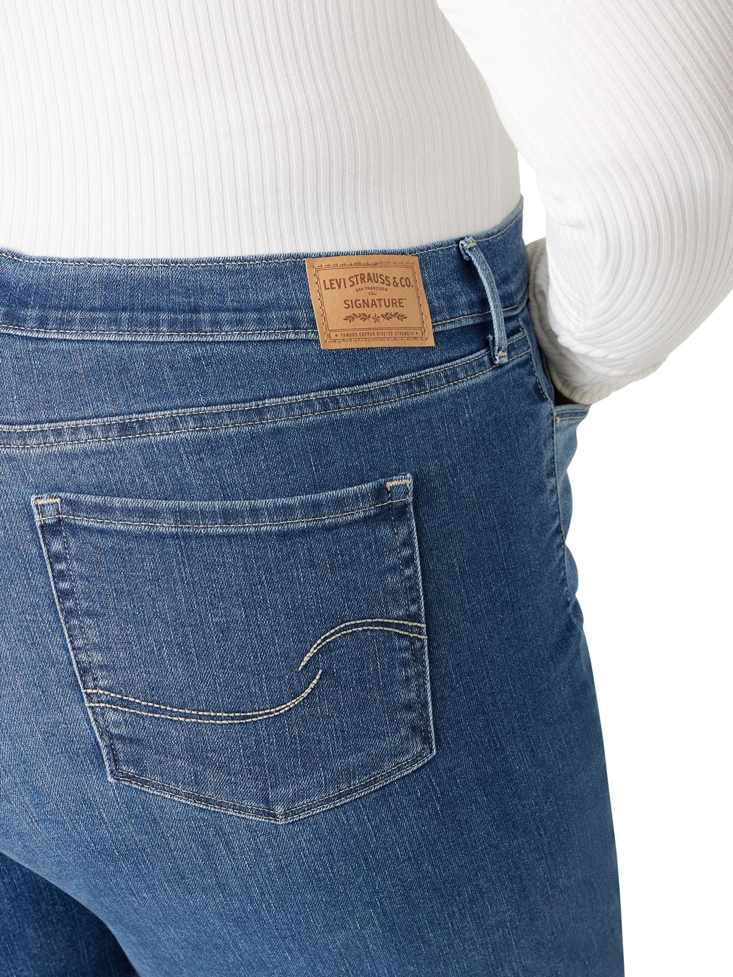 Levi Strauss Signature Women's and Women's Plus High Rise Straight Jeans