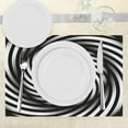 thumbnail image 3 of Ambesonne Spires Place Mats Set of 4, Black and White Swirl, Standard Size, Black White, 3 of 6