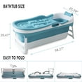 thumbnail image 5 of 58" Portable Bathtub for Home Spa - Foldable Soaking Bath Tub with Ergonomicallya Designed - Free Standing Sweat Steaming Bath, Ideal for Hot Bath Ice Bath Blue, 5 of 7