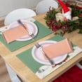 thumbnail image 4 of Christmas Placemats, Linen Holiday Table Mats, Festive Christmas Style, Heat Resistant Dining Place Mats, Washable Cloth Placemats for Kitchen Table, Home and Kitchen, 40x30cm, 4 of 7