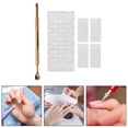 thumbnail image 4 of Lima de uñas, de búfer de uñas Acero inoxidable Reutilizable Suave Fácil agarre Tablero de uñas Manicura Pedicura Limpiador Herramienta para Salvador  Limas de uñas para empujar cutículas, 4 of 7