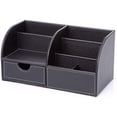 thumbnail image 2 of Leather Desk Organizer (Black), 2 of 5
