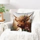 thumbnail image 1 of Herunwer Highland Cow Throw Pillow Covers Decorative Throw Pillows Cow Decor for Bedroom Decor Highland Cow Bedding Soft Flannel Fluffy Couch Pillow Covers, 1 of 6