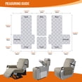 thumbnail image 4 of KINCAM Waterproof Loveseat Recliner Cover with Console, 3-Piece Non-Slip Washable Furniture Protector for Split Sofa, Khaki, 4 of 8