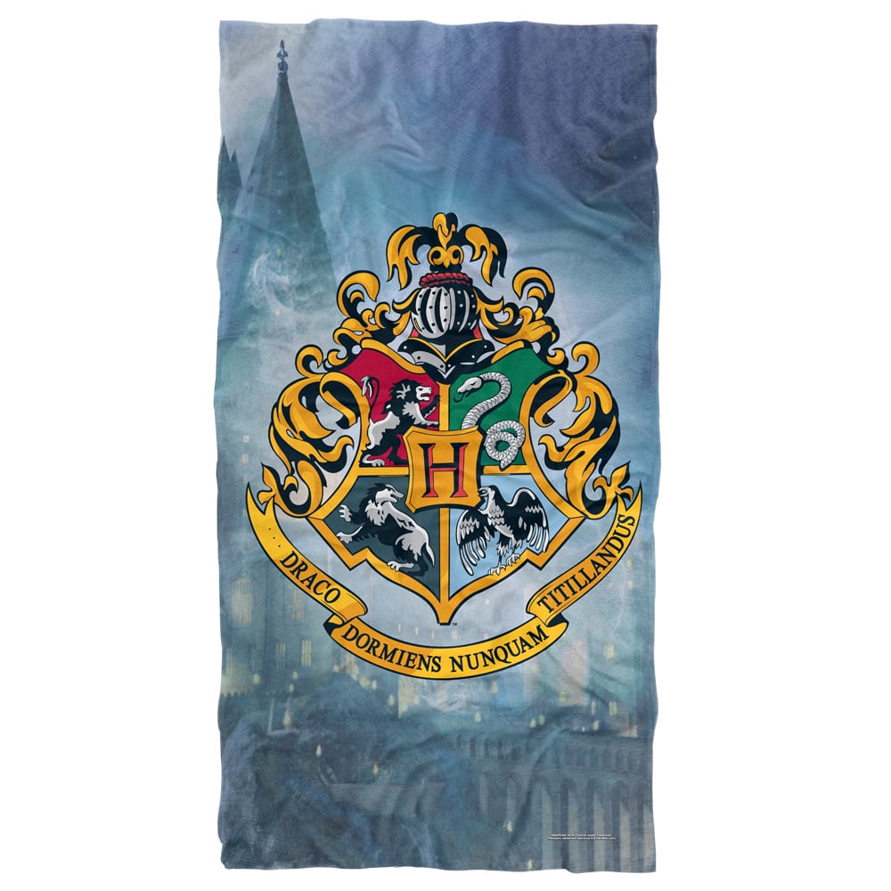 Harry Potter Hogwarts Crest Officially Licensed Beach Towel 30 X 60