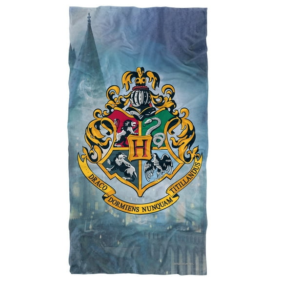 Harry Potter Hogwarts Crest Officially Licensed Beach Towel 30' X 60'