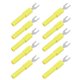 thumbnail image 2 of 10pcs 4mm Fork Spade Wire Connectors U Type Electrical Crimp Terminal for Testing MultimeterYellow, 2 of 5