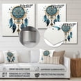 thumbnail image 4 of Designart "Minimalist Serenity Blue Dream Catcher IV" Landscapes Metal Art Living Room, 4 of 5