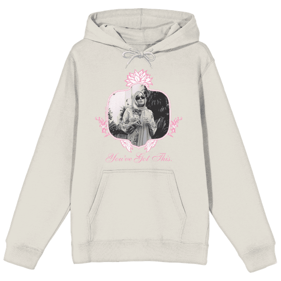 White Lotus Tanya McQuoid You've Got This Long Sleeve Sand Adult Hooded Sweatshirt-Medium