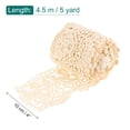 thumbnail image 2 of Uxcell 4 inch Wide 5 Yard Lace Ribbon Floral Pattern Light Beige Milk Silk Lace Trim for Sewing Making, DIY Crafts, 2 of 7