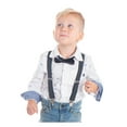 thumbnail image 3 of Baby Boys Adjustable Elastic 1 inch Suspenders, Black White Polka Dot, 3 of 4