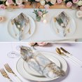thumbnail image 3 of Marble White Gold Cloth Napkins, Abstract Modern Geometric Printed Washable and Reusable Dinner Napkins Set of 4, Table Napkin for Kitchen Party Birthday Wedding Hotel Housewarming 20"x20", 3 of 9