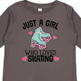 thumbnail image 4 of Inktastic Just A Girl Who Loves Skating Girls Long Sleeve Toddler T-Shirt, 4 of 5