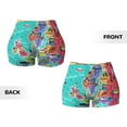 thumbnail image 3 of Sigee Cartoon Map Of Europe Print Women's High Waist Workout Shorts - Squat Proof, Tummy Control, Yoga and Gym Activewear-X-Large, 3 of 9