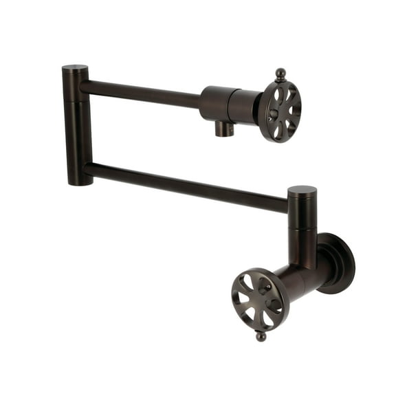 Kingston Brass KS4105RX Belknap Wall Mount Pot Filler Faucet, Oil Rubbed Bronze