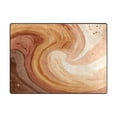 thumbnail image 5 of Non-Slip Area Rug 63x48in Indoor Washable Floor Mats Carpet Printed for Living Room, Bedroom, Home Decor Brown and Peach Swirling, 5 of 7