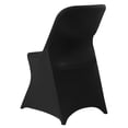thumbnail image 5 of Black Stretch Chair Covers, 30-Piece Set for Wedding Party Banquet, Polyester Spandex Slipcovers Fits Chairs up to 18.1x19.7x33.9 Inches, 5 of 11