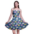 thumbnail image 1 of Bimba Robe Soleil Mini à Taille Smockée pour Femmes à Imprimé Floral, Tenue de Fête d'Été pour les Vacances - XX-Grand, 1 of 5