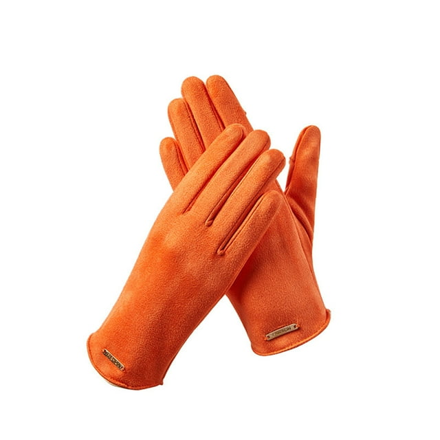 RXIRUCGD Gants Femme Gants de Ski Chauds Écran Tactile Course Vélo Randonnée Conduite (Orange)