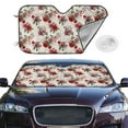 thumbnail image 2 of Fotbe Rose Flowers Car Windshield Sunshade | Sun Visor Protector Front Window Shade, Keeps Out UV Rays, Keeps Your Vehicle Cool-Small, 2 of 7