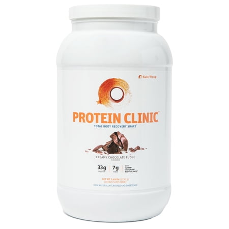 SaltWrap Protein Clinic - All-In-One Muscle Building Protein Shake with HMB and Collagen - Chocolate Fudge