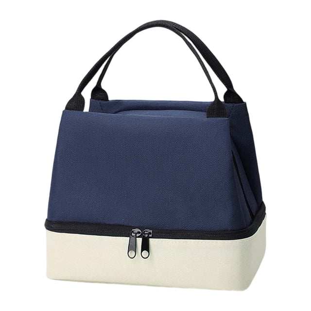 Ediodpoh Insulated Lunch Bag For Work And Picnic Reusable Cooler Tote Leakproof Food Container For Outdoor Navy