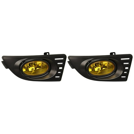 - Spec-D Tuning LF-RSX06AMOEM-RS Acura Rsx Base Type-S Oem Style Amber Bumper Fog Lights