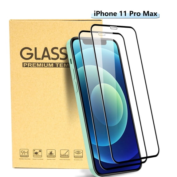 Hotpom Screen Protector for iPhone 11 Pro Max - Clear, Case-Friendly Tempered Glass, 2 Pack