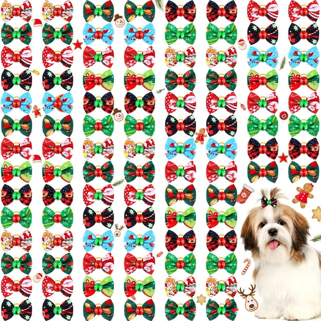 Pack de 100 lazos navideños para perros Dog Bows Tondiamo