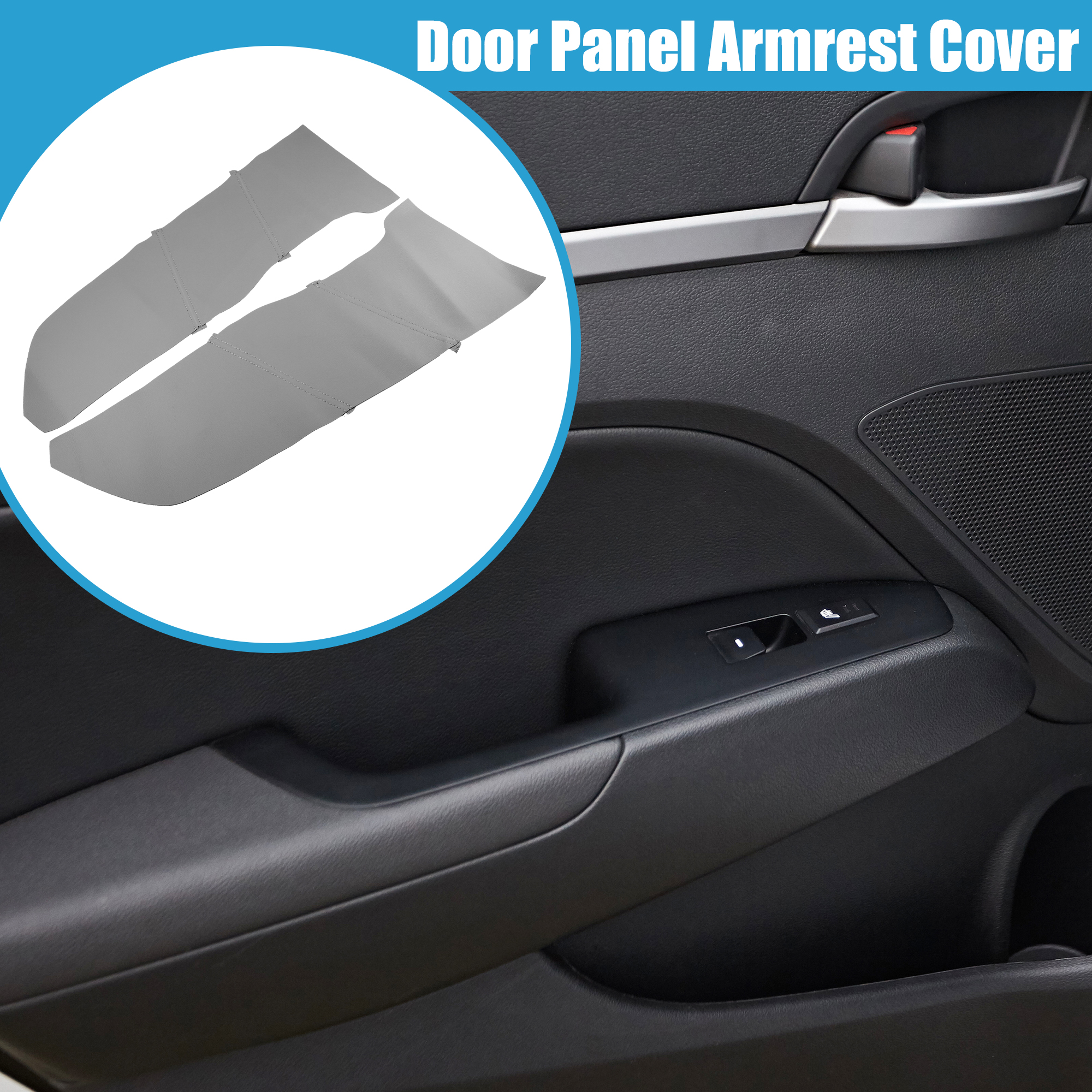 Grey Door Panel Armrest Cover Set For Honda Accord Sedan 2008-2012 – Front Left & Right