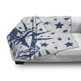 thumbnail image 3 of 4th of July Soft Flannel Fleece Throw Blanket, Silhouette of of Liberty Stars Independence Illustration, Cozy Plush for Indoor and Outdoor Use, 50" x 60", Red White and Navy Blue, by Ambesonne, 3 of 6