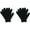 Black, variant on 12 Pairs Kid's Gloves Winter Warm Gloves Stretchy Knitted Gloves Children Cute Bulk Winter Finger Mittens for Boys Girls 1-5 Years(Black,One Size)