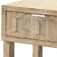 thumbnail image 3 of Console Table with 2 Hexagonal Pattern Drawers, Brown- Saltoro Sherpi, 3 of 5
